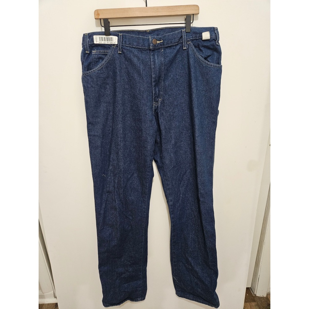 Dickies Occupational Wear Mens Dark Wash Denim Work Jeans LU200RNB 38x32